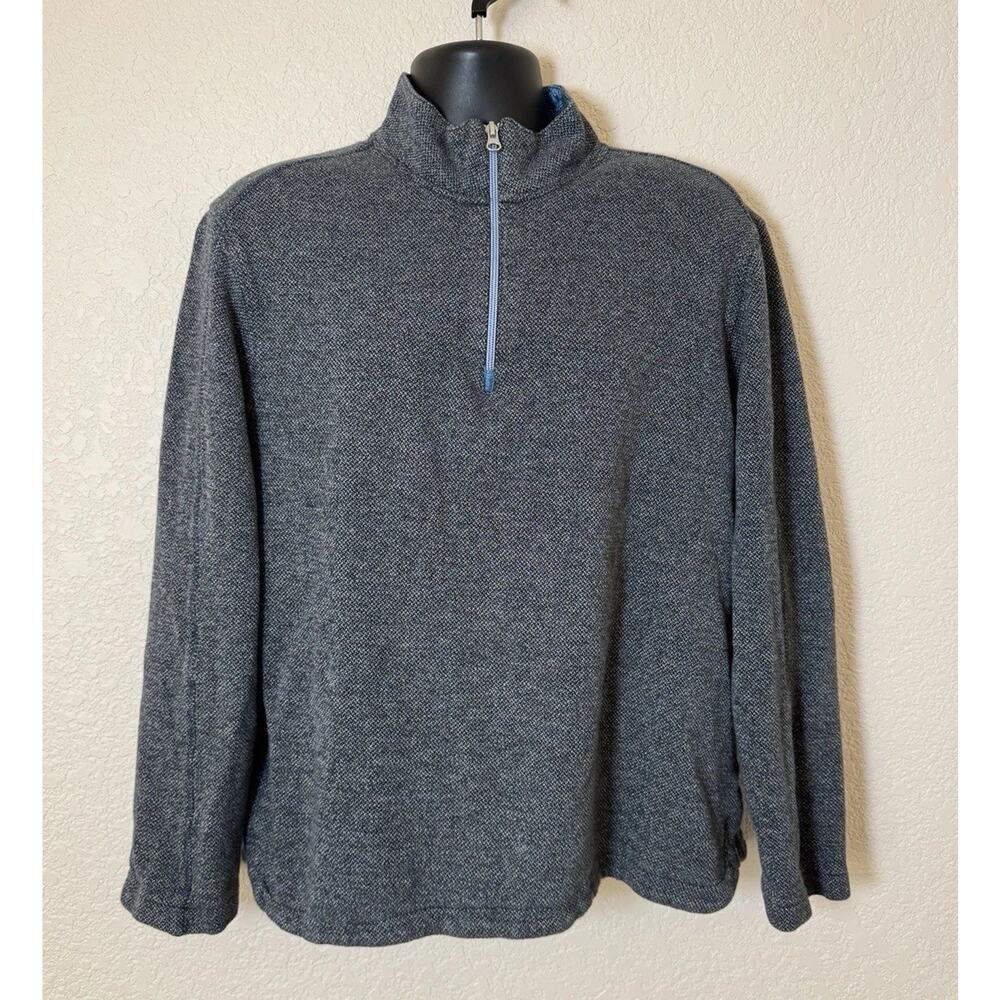 Robert Graham Quarter Zip Pullover Men XL Dark Gray Office Career City